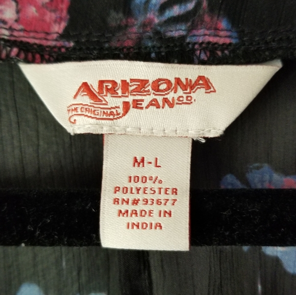 Arizona Jean Co. Floral Cover Up Shirt (Sz. M-L, real fit: one size fits most) - Picture 3 of 3